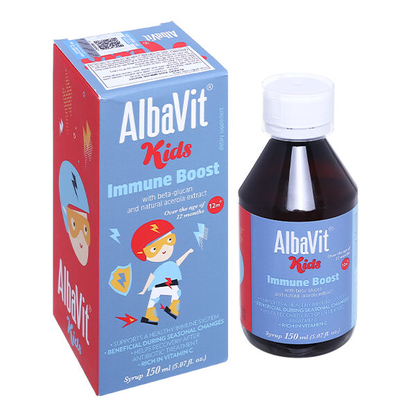 Siro Albavit Kids Immune Boost hỗ trợ tăng đề kháng