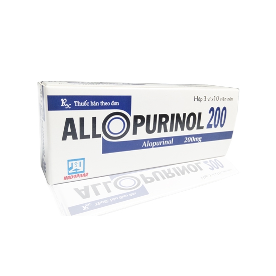 Allopurinol 200mg Nadyphar, Hộp 30 viên