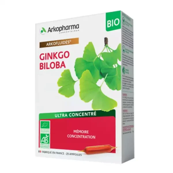 Arkofluides Ginkgo Biloba BIO Arkopharma 20 Ống - Nước uống bổ não