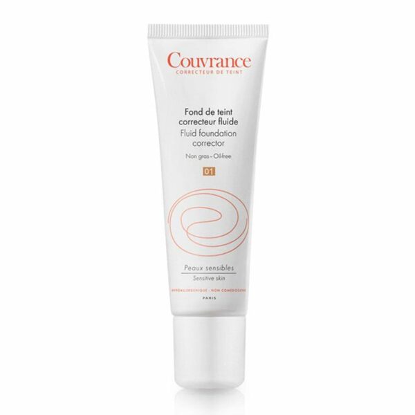 Kem nền che khuyết điểm cho da nhạy cảm Avene Couvrance Fluid Foundation Corrector Porcelain 30ml