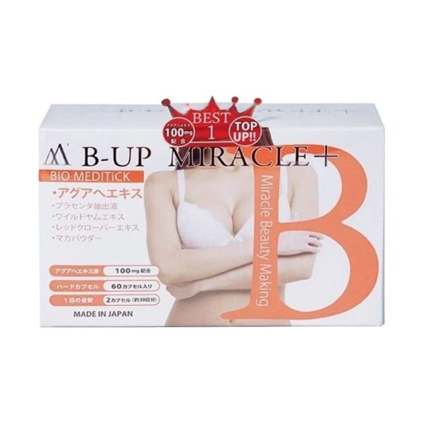 B-Up Miracle + 6 vỉ x 10 viên - Viên uống nở ngực mông