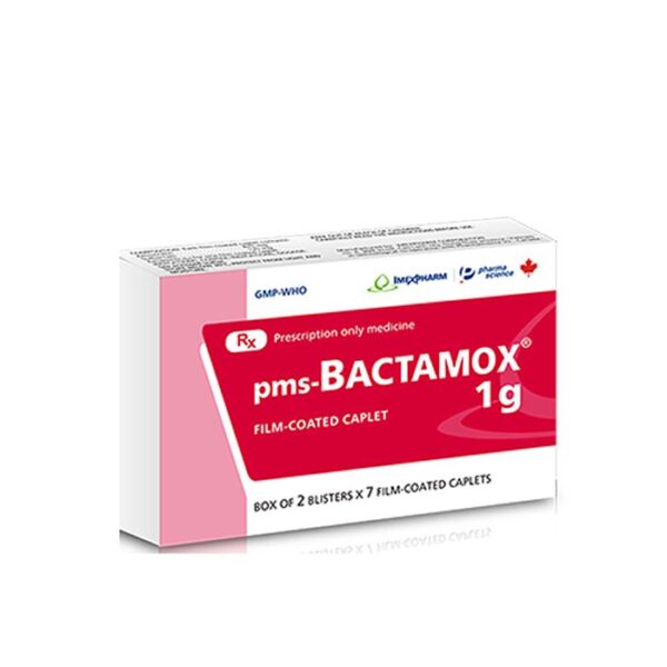 Thuốc kháng sinh Imexpharm Bactamox 1gr, Hộp 14 viên