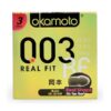 Bao cao su Okamoto 0.03 Real Fit, Hộp 3 Cái