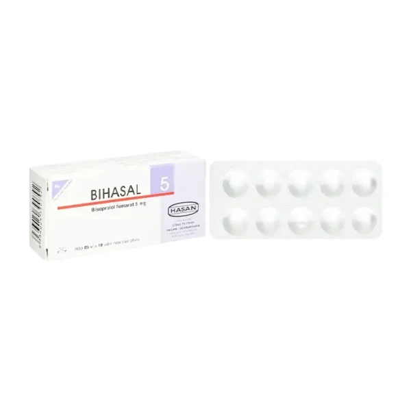 Bihasal 5mg Hasan 5 vỉ x 10 viên - Điều trị tăng huyết áp