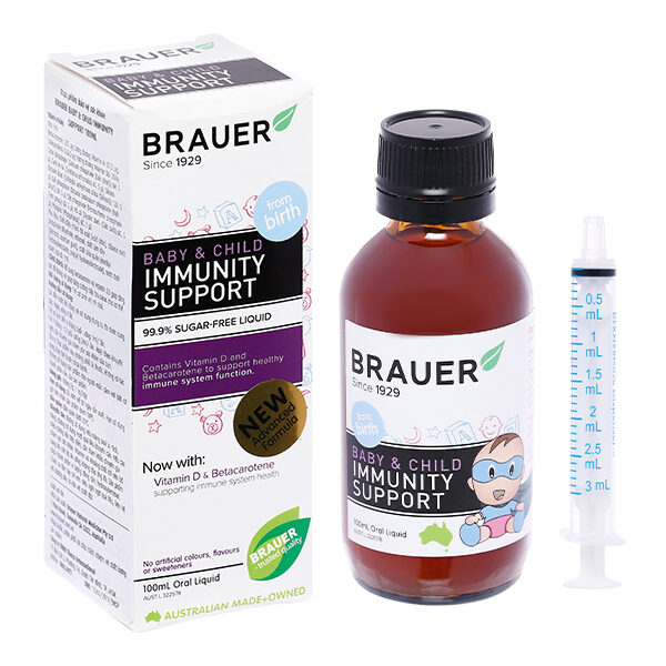 Siro Brauer Immunity Support tăng đề kháng cho trẻ sơ sinh