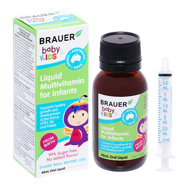 Siro Brauer Liquid Multivitamin For Infants bổ sung vitamin cho bé