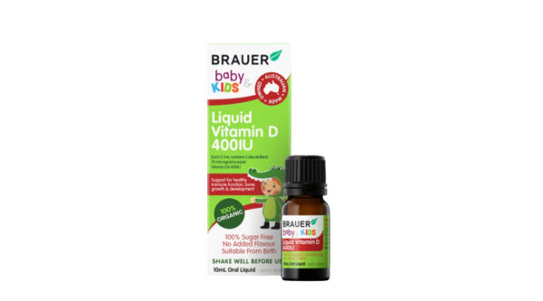 Siro Brauer Liquid Vitamin D 400IU giúp phát triển xương, răng cho bé