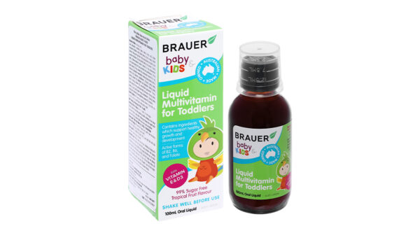 Siro Brauer Liquid Multivitamin bổ sung vitamin cho bé 1 - 3 tuổi