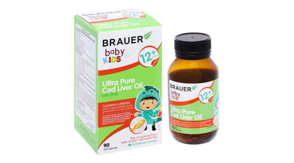 Brauer Ultra Pure Cod Liver Oil With DHA giúp phát triển xương cho bé