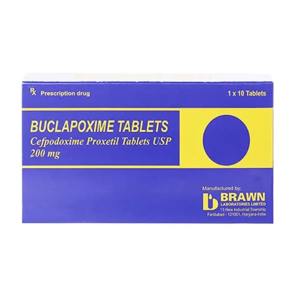 Buclapoxime Tablets 200mg Brawn 1 vỉ x 10 viên