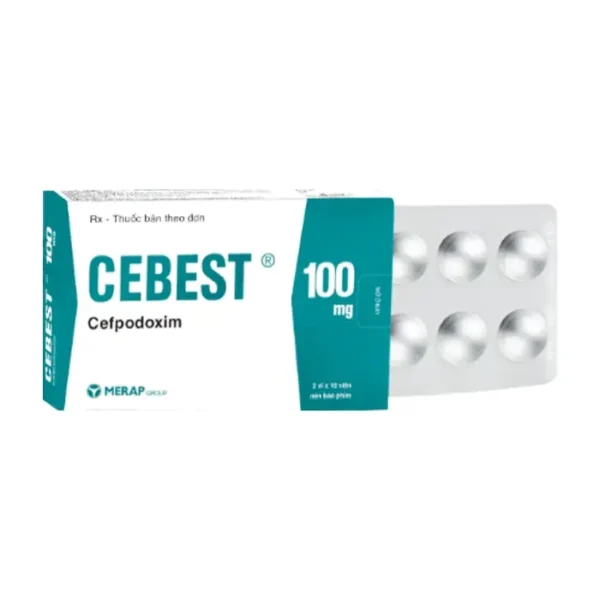 Cebest 100mg Merap 2 vỉ x 10 viên – Điều trị nhiễm khuẩn