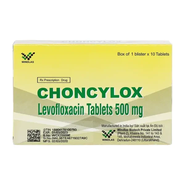 Choncylox 500mg Windlas 1 vỉ x 10 viên