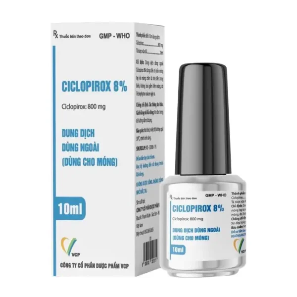 Ciclopirox 8% VCP 10ml - Thuốc điều trị nấm móng tay chân