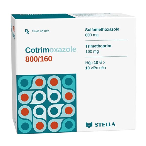 Cotrimoxazole 800/160 Stella 10 vỉ x 10 viên