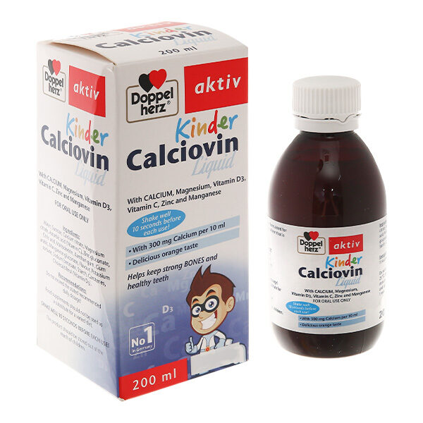 Dung dịch uống Doppelherz Kinder Calciovin Liquid bổ sung canxi cho bé