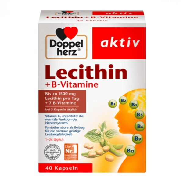 Doppelherz Lecithin 1500mg + Vitamin B 4 vỉ x 10 viên - Viên uống mầm đậu nành