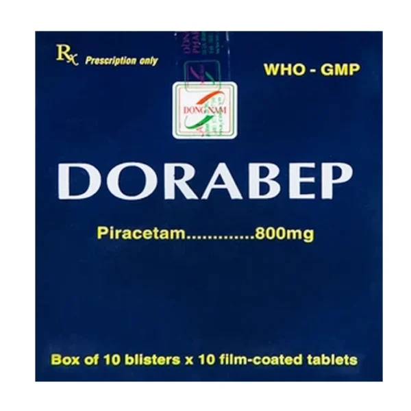 Dorabep 800mg Đông Nam 10 vỉ x 10 viên - Trị rối loạn chức năng não