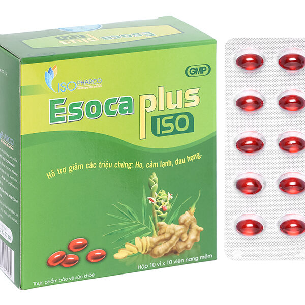 Esoca Plus Iso hỗ trợ giảm triệu chứng cảm lạnh, khản tiếng