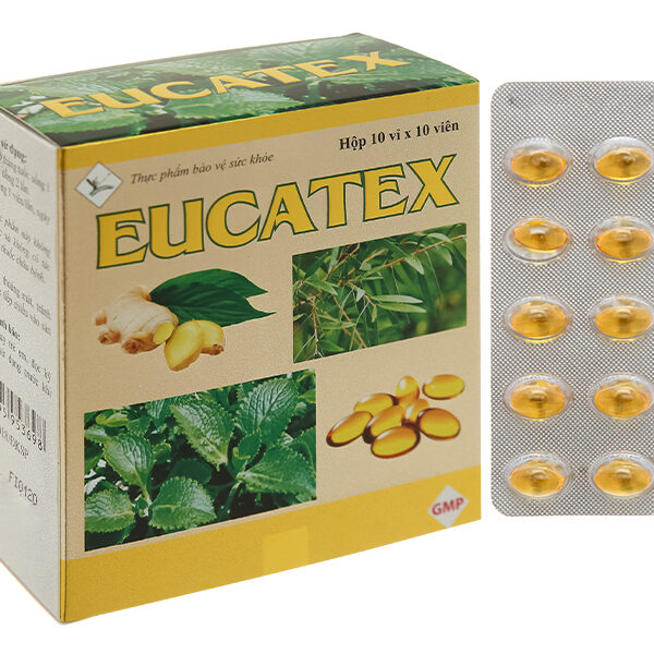Eucatex vàng hỗ trợ giảm ho, đau rát họng
