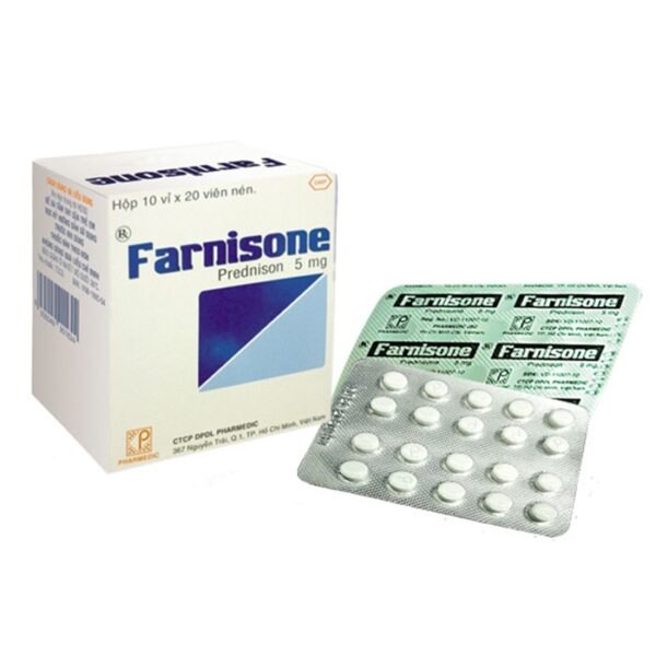 Pharmedic Farnisone 5mg, Hộp 200 viên