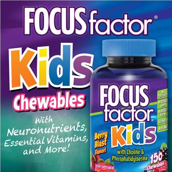 Focus Factor Kids giúp trẻ tăng cường trí nhớ, Hộp 150 viên