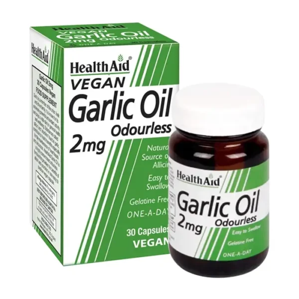 Garlic Oil Odourless 2mg Healthaid - Viên dầu tỏi không mùi