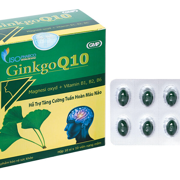 IsoPharco Ginkgo Q10 tăng cường tuần hoàn máu não