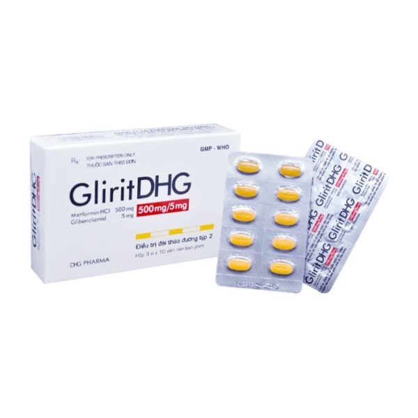 GliritDHG 500mg/5mg 3 vỉ x 10 viên