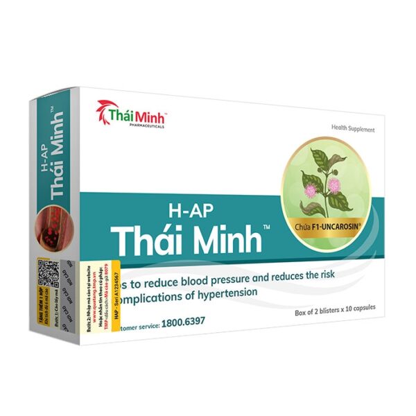 H-AP Thái Minh 2 vỉ x 10 viên - Viên uống hạ huyết áp