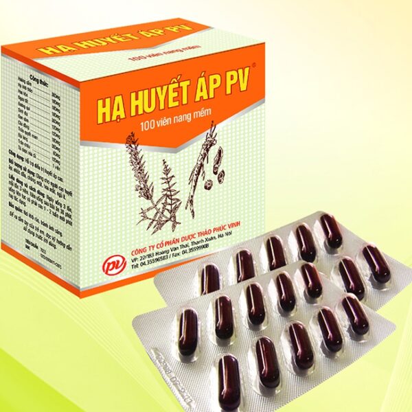 Hạ huyết áp PV | Dược phúc vinh | Hộp 100 viên