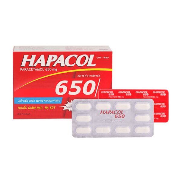 Hapacol 650mg DHG 10 vỉ x 10 viên