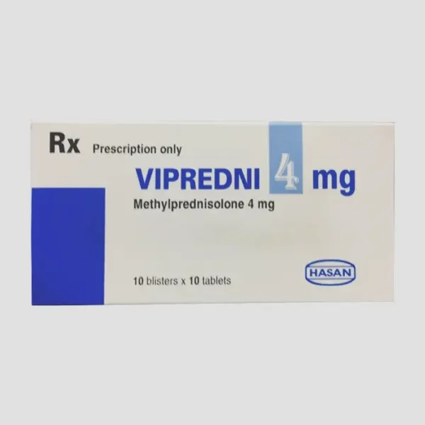 Hasan Vipredni 4mg, Hộp 100 viên