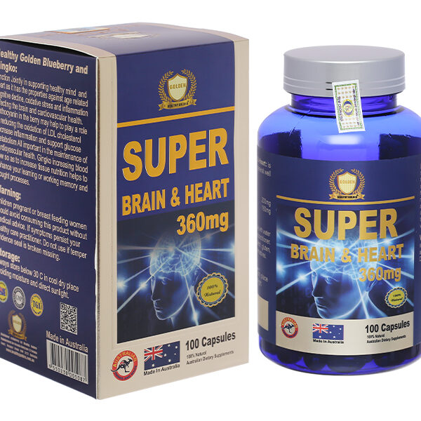 Healthy Golden Super Brain & Heart 360mg tăng tuần hoàn máu não