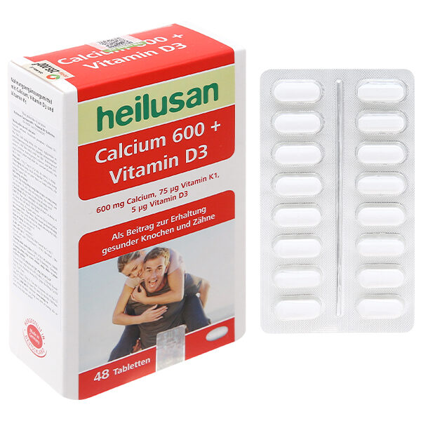 Heilusan Calcium 600 +Vitamin D3 giúp ngừa loãng xương
