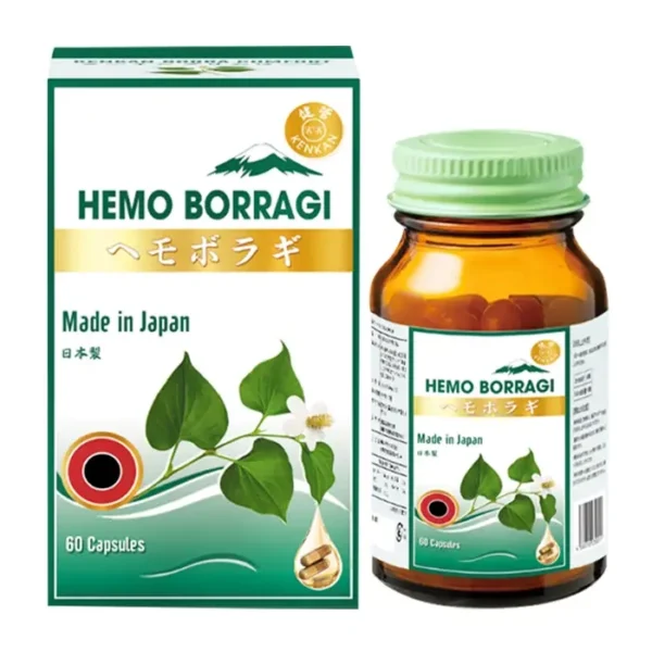 Hemo Borragi Kenkan 60 viên - Viên uống hỗ trợ điều trị trĩ