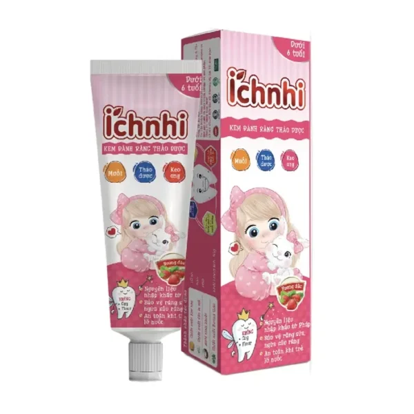 Kem đánh răng thảo dược Ích Nhi 50g - Vị Dâu