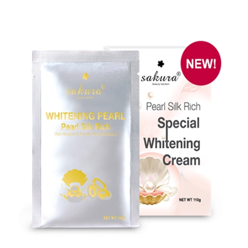 Kem tắm trắng toàn thân Sakura Pearl Silk Rich Special Whitening Mask Cream 110g