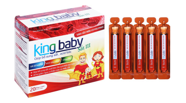 Siro Sắt Hữu Cơ Polymax King Baby hỗ trợ giảm nguy cơ thiếu máu