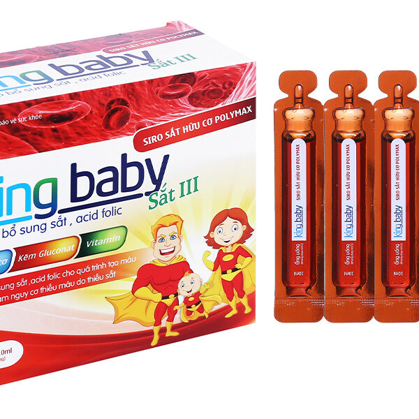 Siro Sắt Hữu Cơ Polymax King Baby hỗ trợ giảm nguy cơ thiếu máu