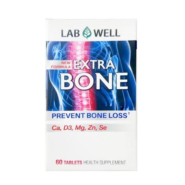 Tpbvsk xương khớp Lab Well Extra Bone bổ sung Canxi, D3, Magie, Kẽm, Selenium, Hộp 60 viên