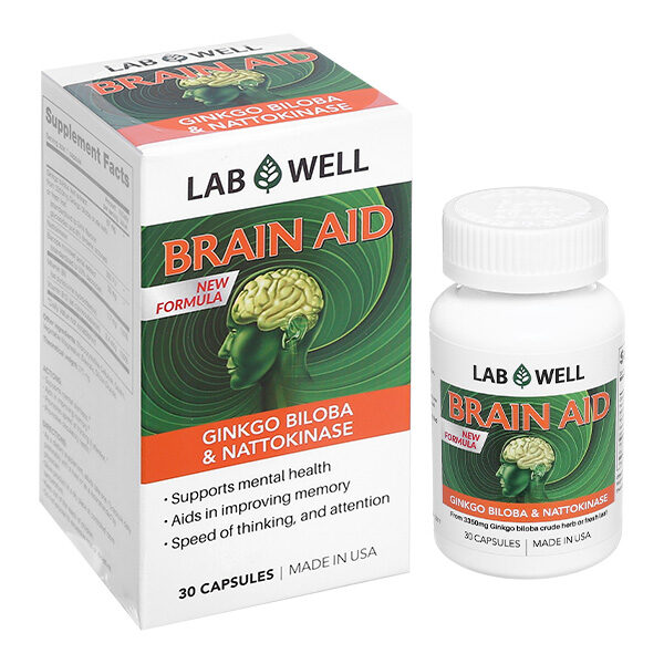 Lab Well Brain Aid Ginkgo Biloba & Nattokinase bổ não