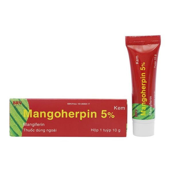 Mangoherpin 5% BRV Healthcare 10mg - Trị virus herpes, thủy đậu, zona, eczema