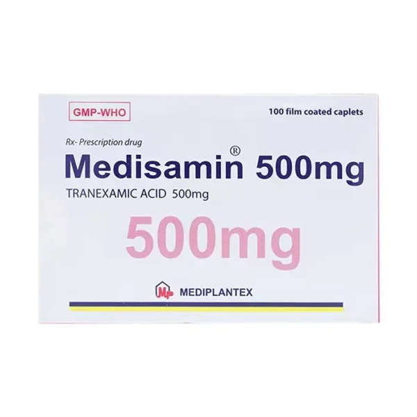 Medisamin 500mg Mediplantex 10 vỉ x 10 viên - Thuốc cầm máu