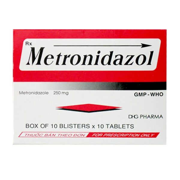 Metronidazol 250mg DHG 10 vỉ x 10 viên