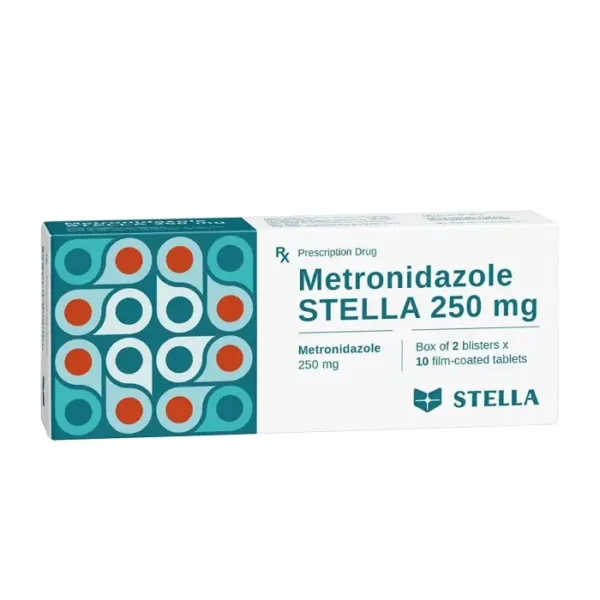 Metronidazole Stella 250mg 2 vỉ x 10 viên - Thuốc kháng sinh