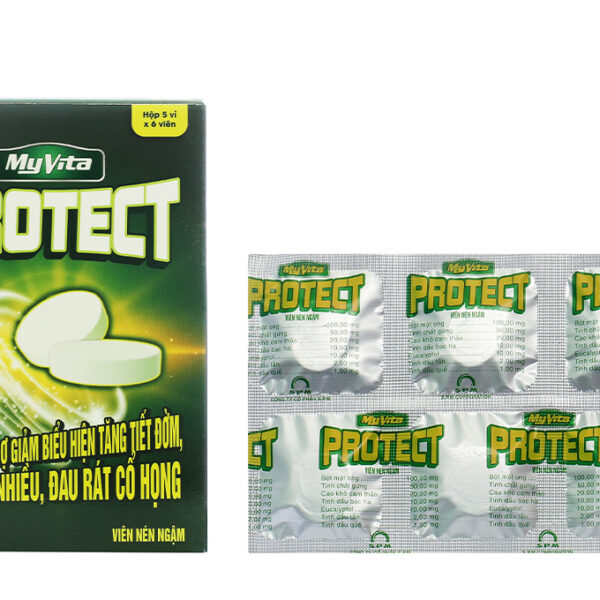 Viên ngậm MyVita Protect hỗ trợ giảm đau họng