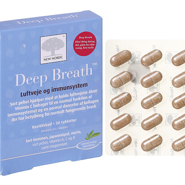 New Nordic Deep Breath hỗ trợ giảm viêm xoang, hen suyễn