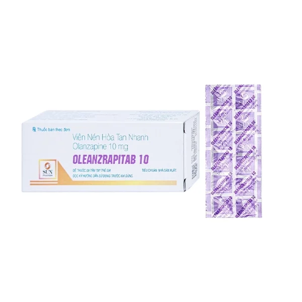 Oleanzrapitab 10mg Sun Pharma 5 vỉ x 10 viên - Trị tâm thần phân liệt