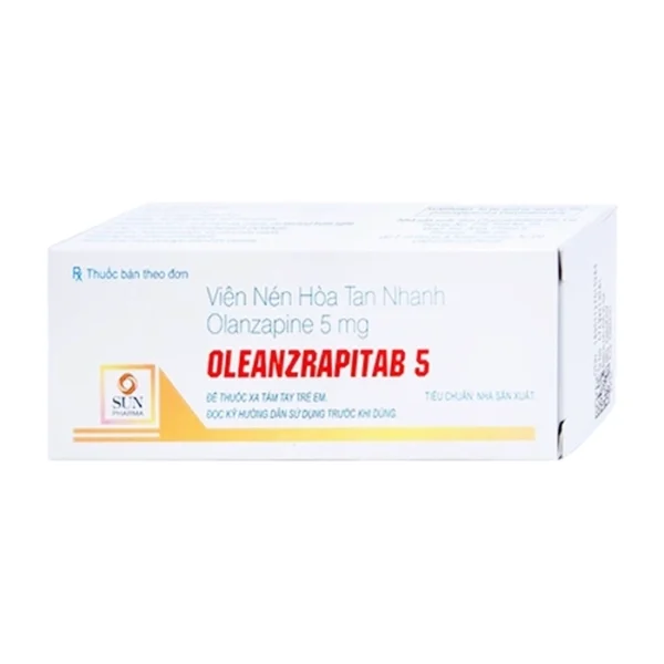 Oleanzrapitab 5mg Sun Pharma 5 vỉ x 10 viên - Trị tâm thần phân liệt