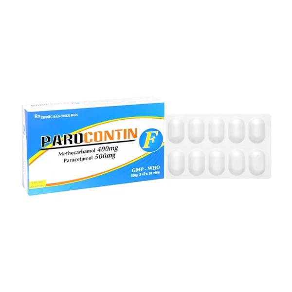 Parocontin F Tipharco 3 vỉ x 10 viên - Giúp giảm đau thắt xương khớp